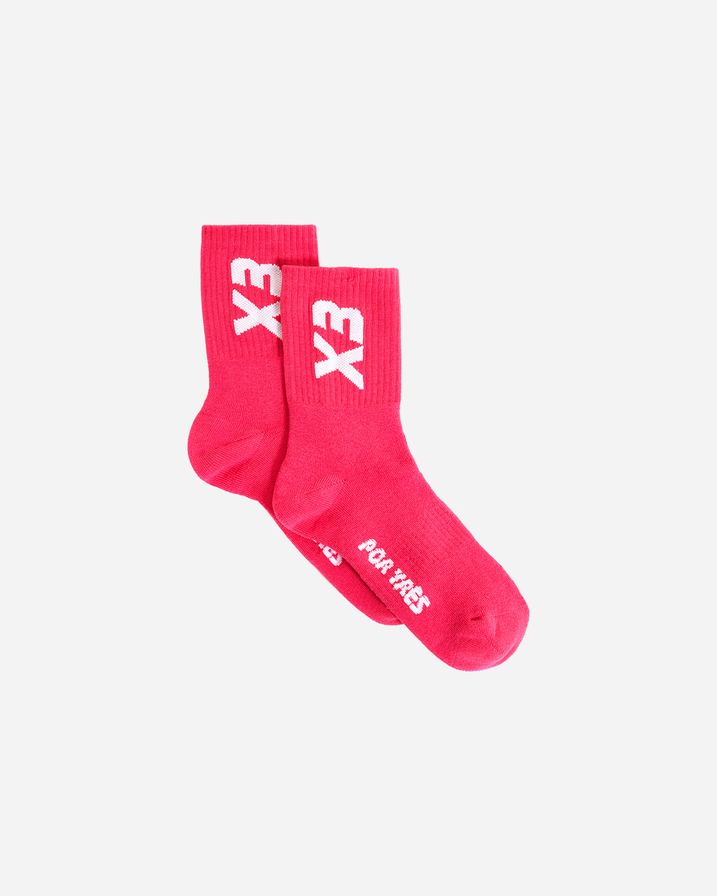 Calze tennis X3 POR TRES UX  - Fucsia - 0 | Cisalfa Sport